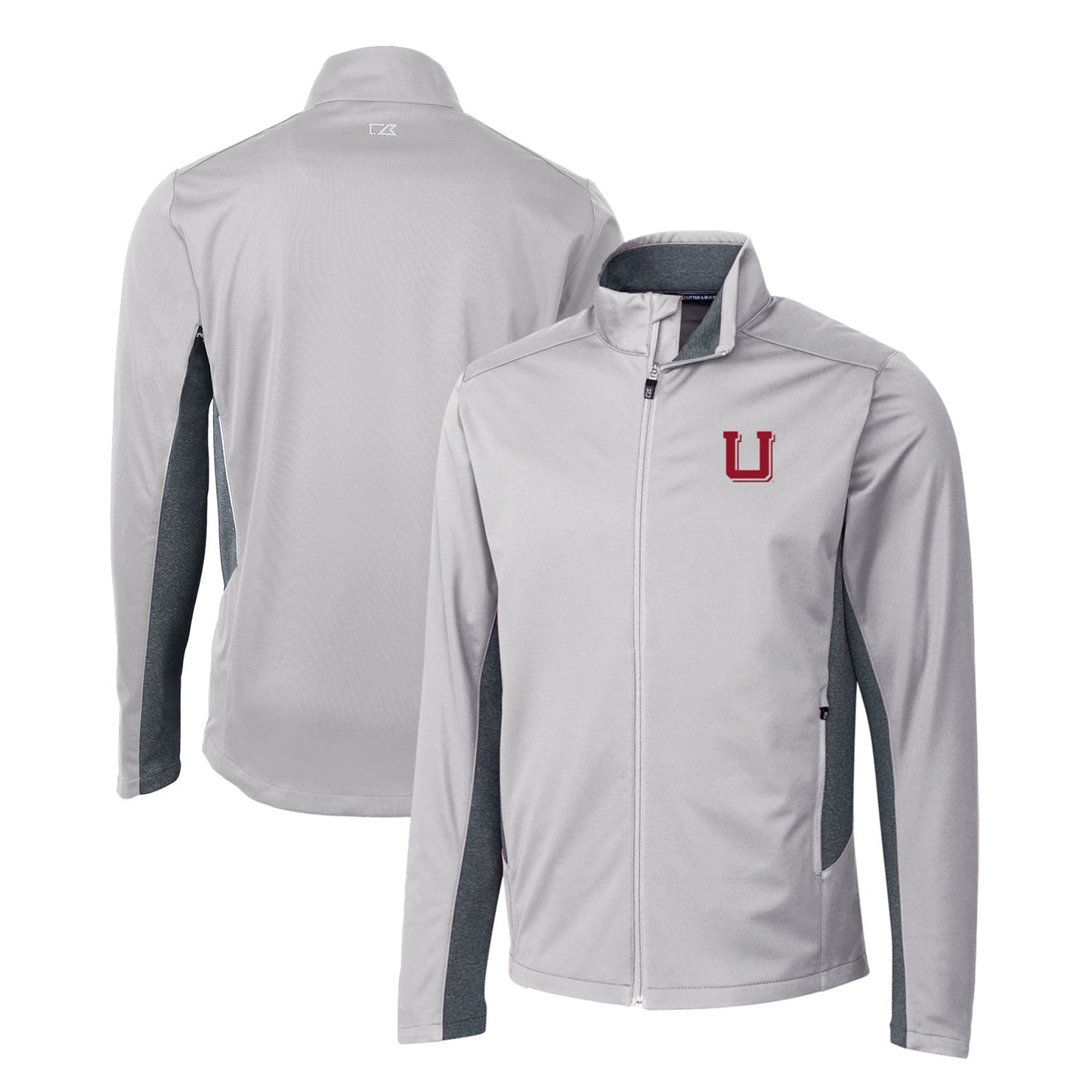 Men's Cutter & Buck Gray Utah Utes Navigate Softshell Full-Zip Jacket