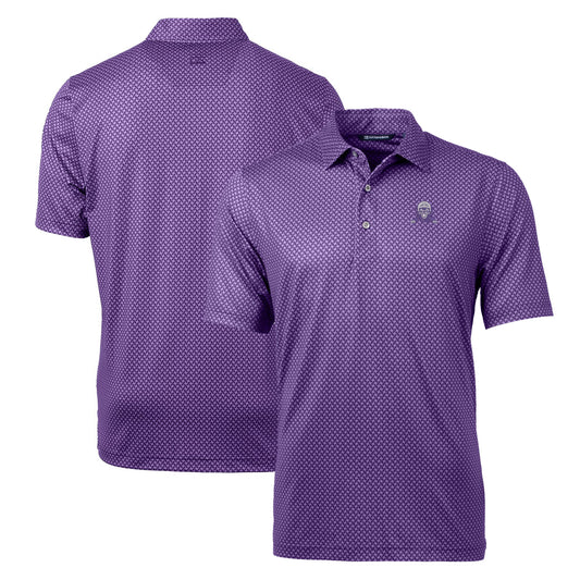 Men's Cutter & Buck Purple Northwestern Wildcats Pike Banner Stretch Polo