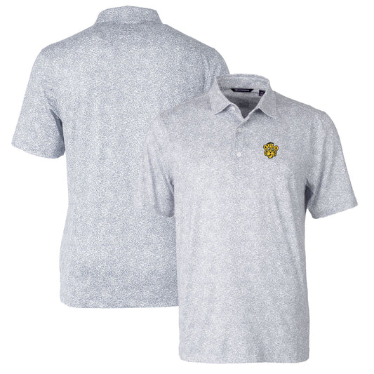 Men's Cutter & Buck Gray Missouri Tigers Pike Constellation Stretch Polo