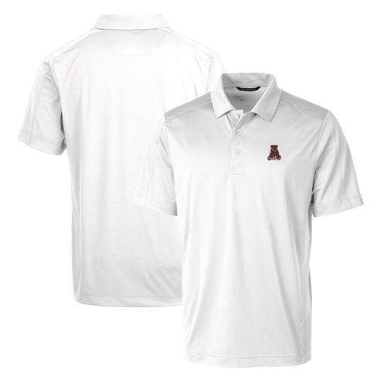 Cutter & Buck White Alabama Crimson Tide Primary Team Logo Prospect Textured Stretch Polo