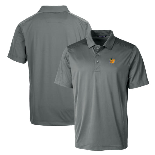 Cutter & Buck Steel Baylor Bears Primary Team Logo Prospect Textured Stretch Polo