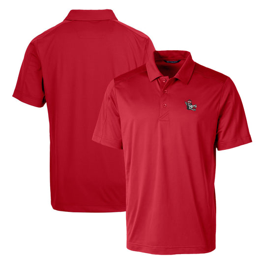 Cutter & Buck Red NC State Wolfpack Primary Team Logo Prospect Textured Stretch Polo