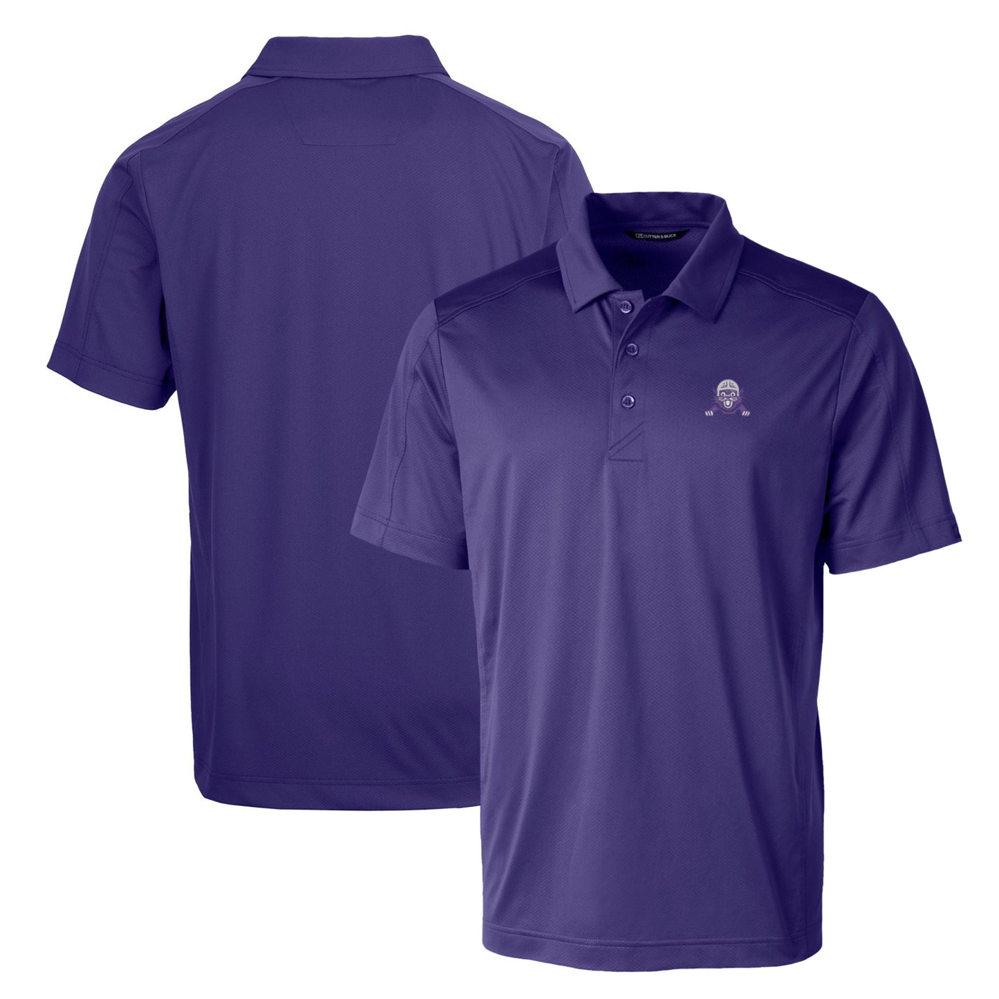 Cutter & Buck Purple Northwestern Wildcats Primary Team Logo Prospect Textured Stretch Polo