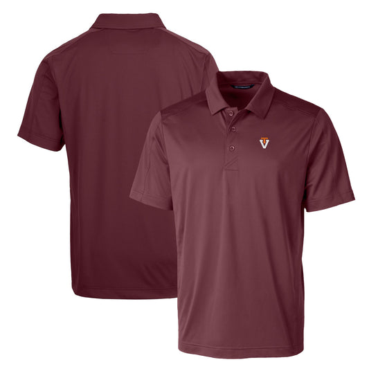 Cutter & Buck Maroon Virginia Tech Hokies Primary Team Logo Prospect Textured Stretch Polo