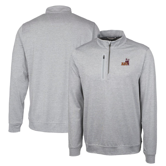 Men's Cutter & Buck Gray Arizona State Sun Devils Heathered Vault Stealth Quarter-Zip Pullover Top