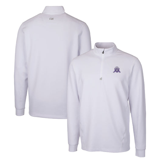 Men's Cutter & Buck White Northwestern Wildcats Traverse Stretch Quarter Zip-Pullover Top