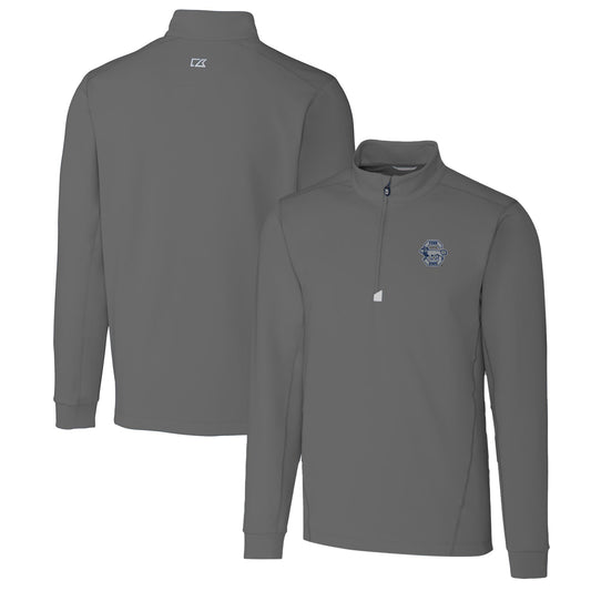 Men's Cutter & Buck Steel Penn State Nittany Lions Traverse Stretch Quarter Zip-Pullover Top