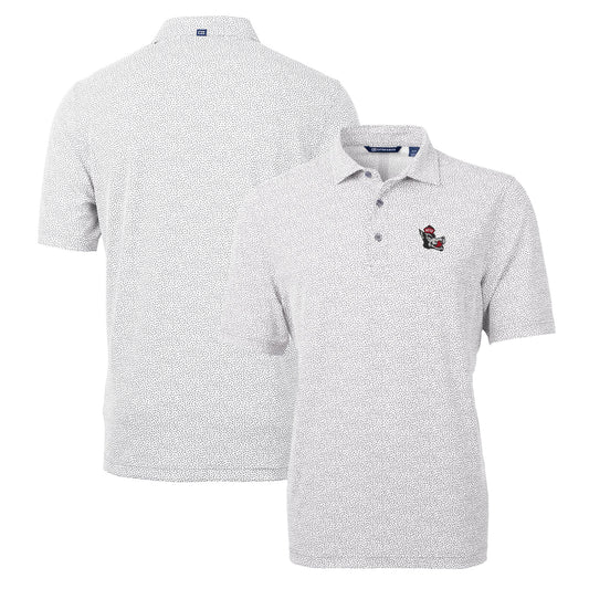 Men's Cutter & Buck Gray NC State Wolfpack Virtue Eco Pique Botanical Recycled Polo