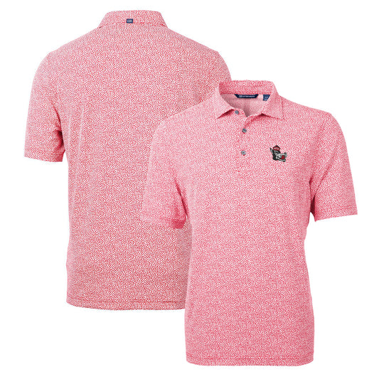 Men's Cutter & Buck Red NC State Wolfpack Virtue Eco Pique Botanical Recycled Polo