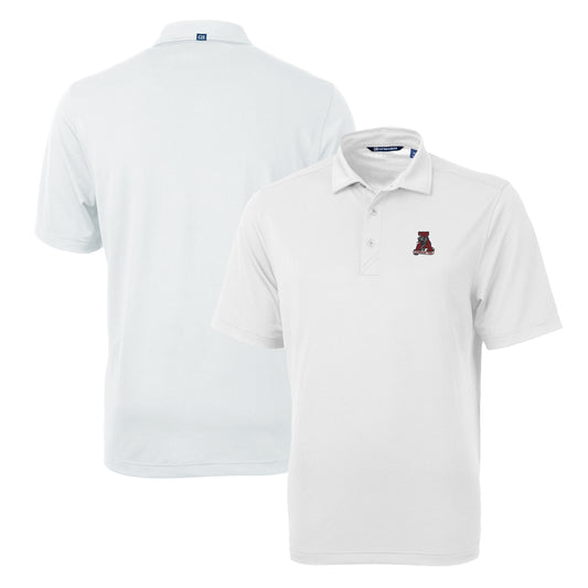 Men's Cutter & Buck White Alabama Crimson Tide Team Logo Virtue Eco Pique Recycled Polo