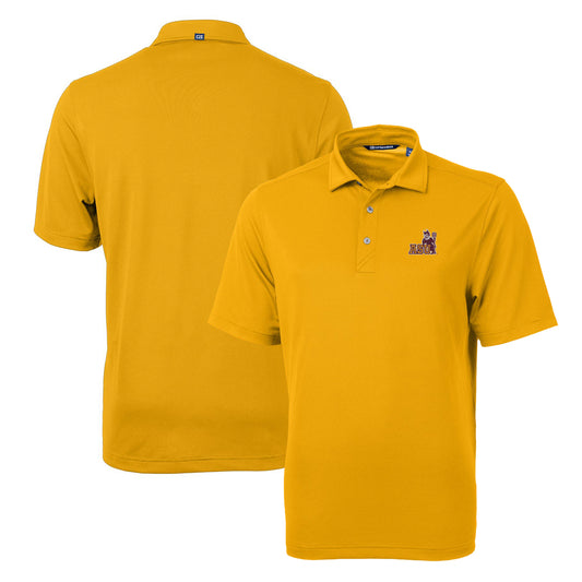 Men's Cutter & Buck Gold Arizona State Sun Devils Team Logo Virtue Eco Pique Recycled Polo