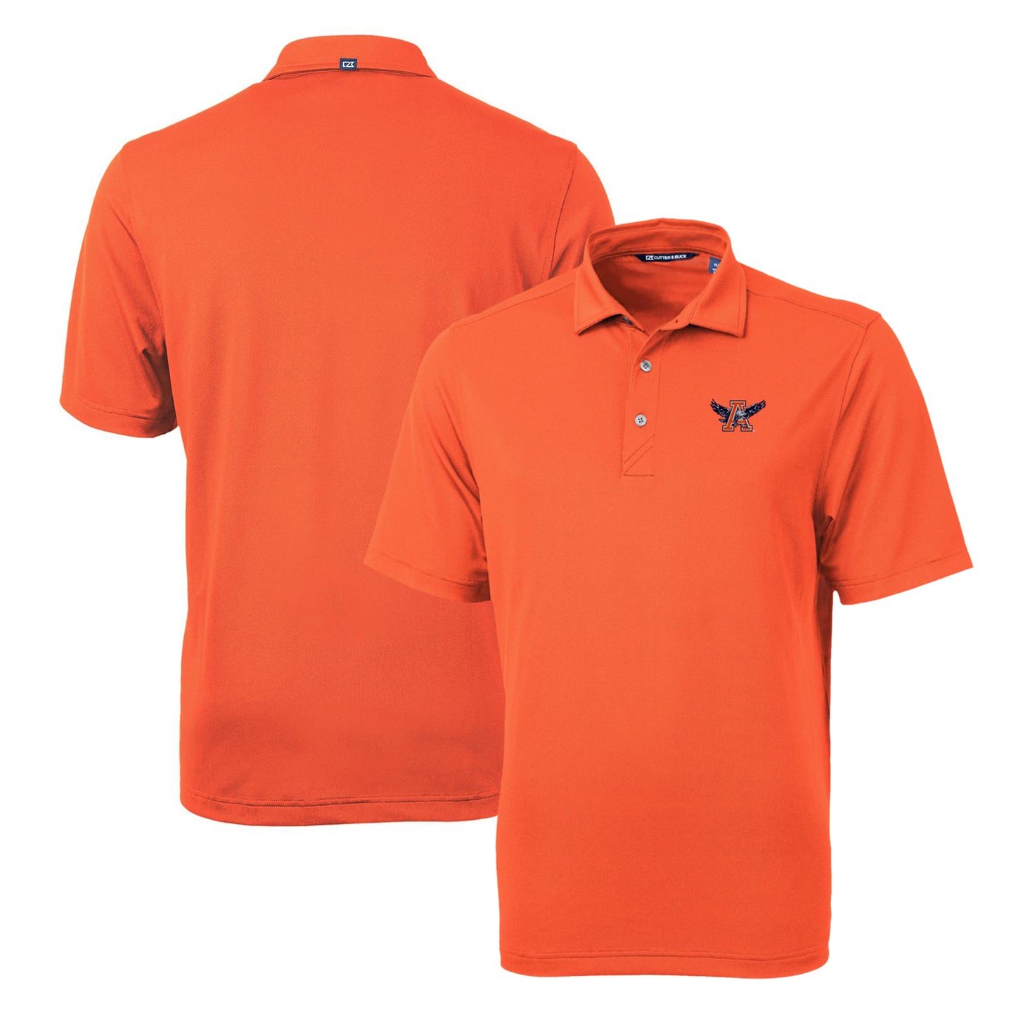 Men's Cutter & Buck Orange Auburn Tigers Team Logo Virtue Eco Pique Recycled Polo