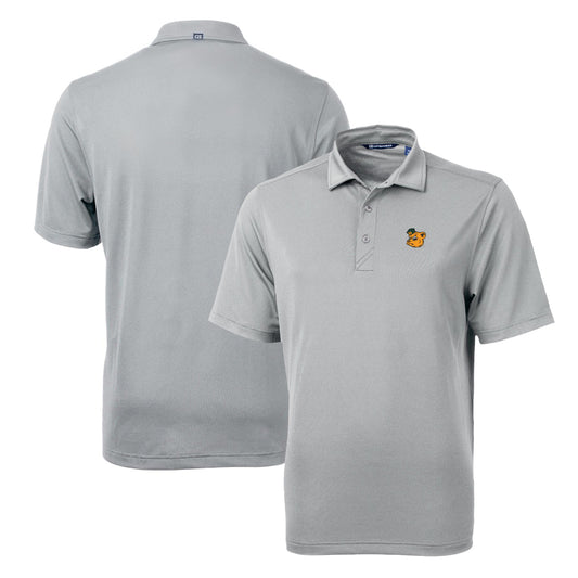 Men's Cutter & Buck Gray Baylor Bears Team Logo Virtue Eco Pique Recycled Polo