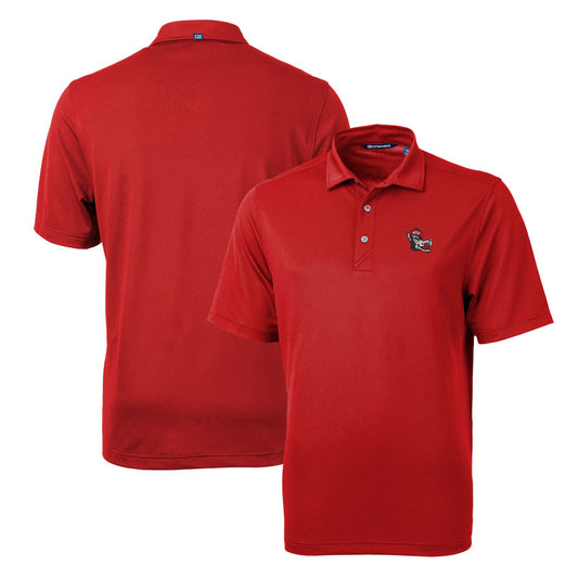 Men's Cutter & Buck Red NC State Wolfpack Team Logo Virtue Eco Pique Recycled Polo