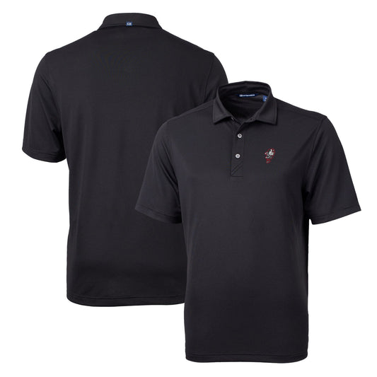 Men's Cutter & Buck Black Ohio State Buckeyes Team Logo Virtue Eco Pique Recycled Polo