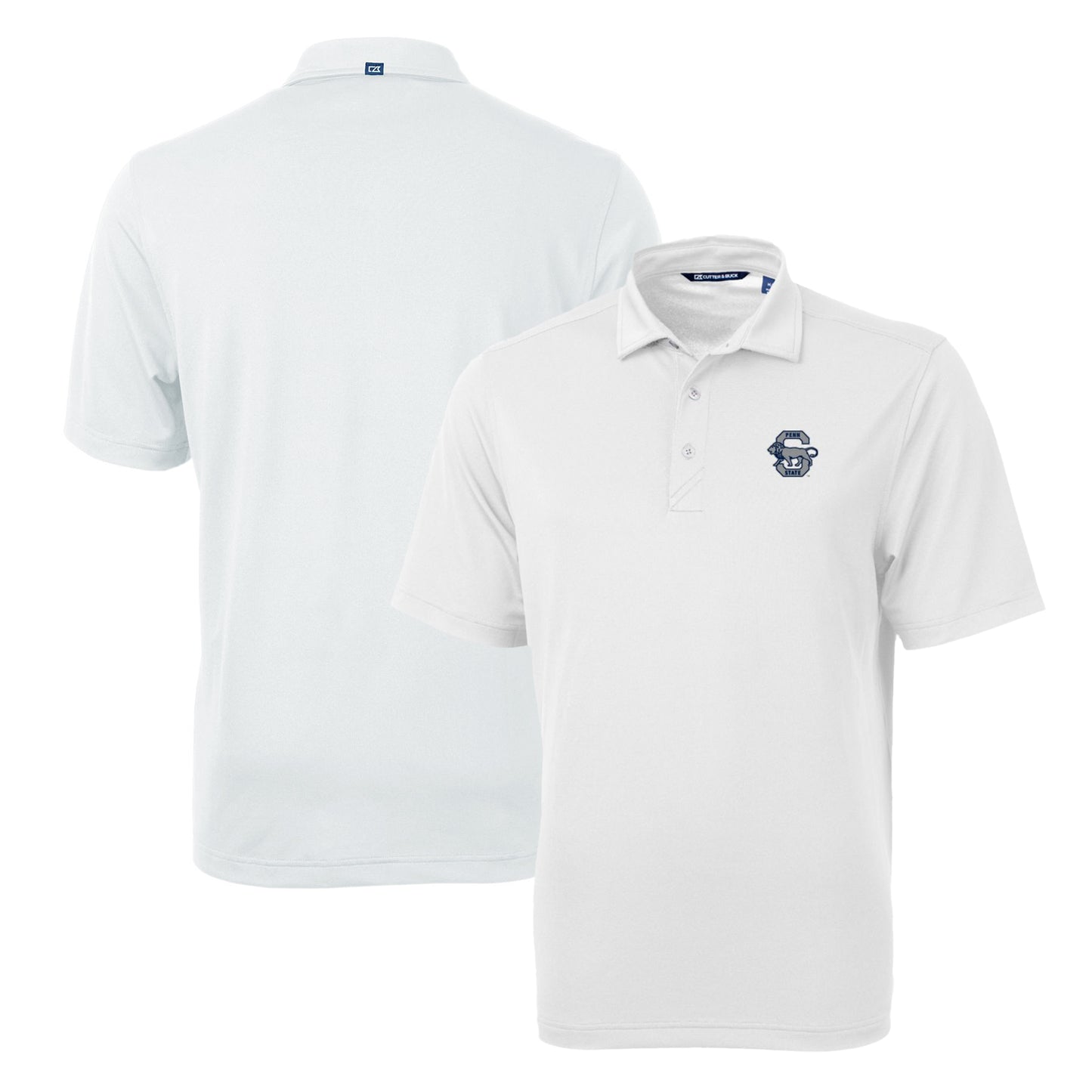 Men's Cutter & Buck White Penn State Nittany Lions Team Logo Virtue Eco Pique Recycled Polo