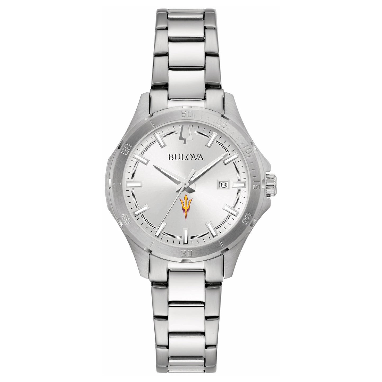 Women's Bulova Silver Arizona State Sun Devils Stainless Steel Classic Sport Watch