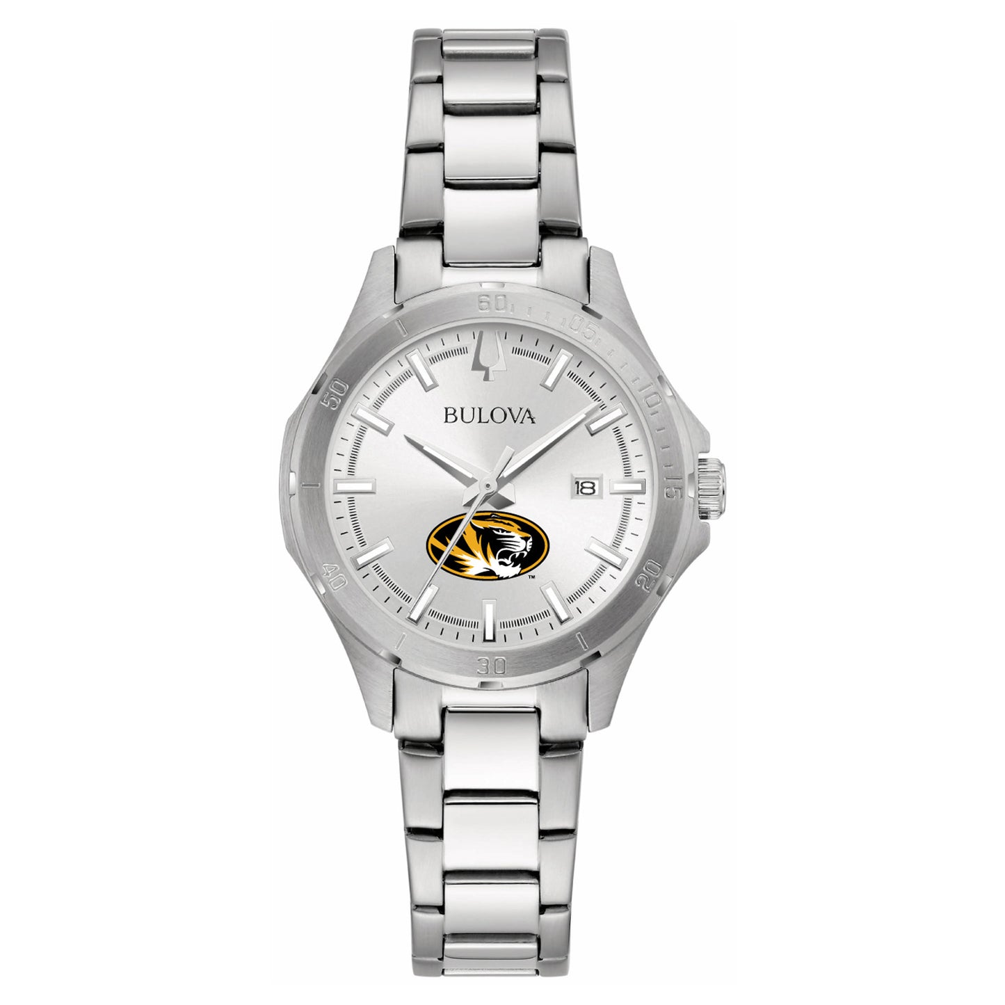 Women's Bulova Silver Missouri Tigers Stainless Steel Classic Sport Watch