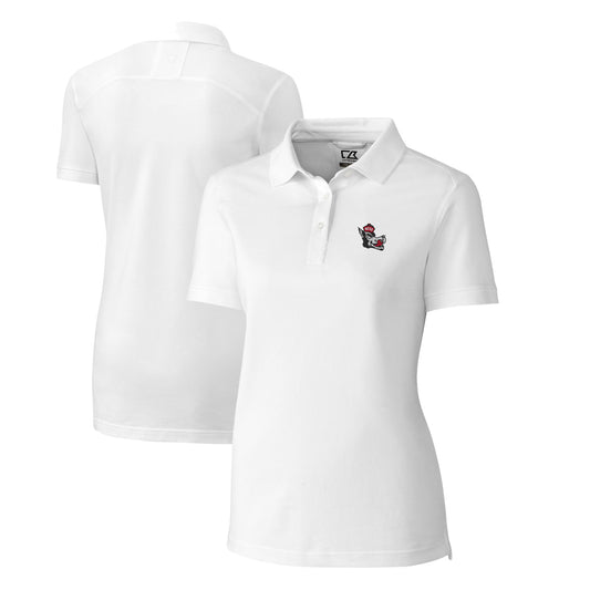 Women's Cutter & Buck White NC State Wolfpack Advantage Tri-Blend Pique Polo