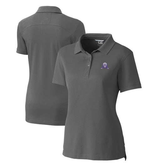 Women's Cutter & Buck Steel Northwestern Wildcats Advantage Tri-Blend Pique Polo