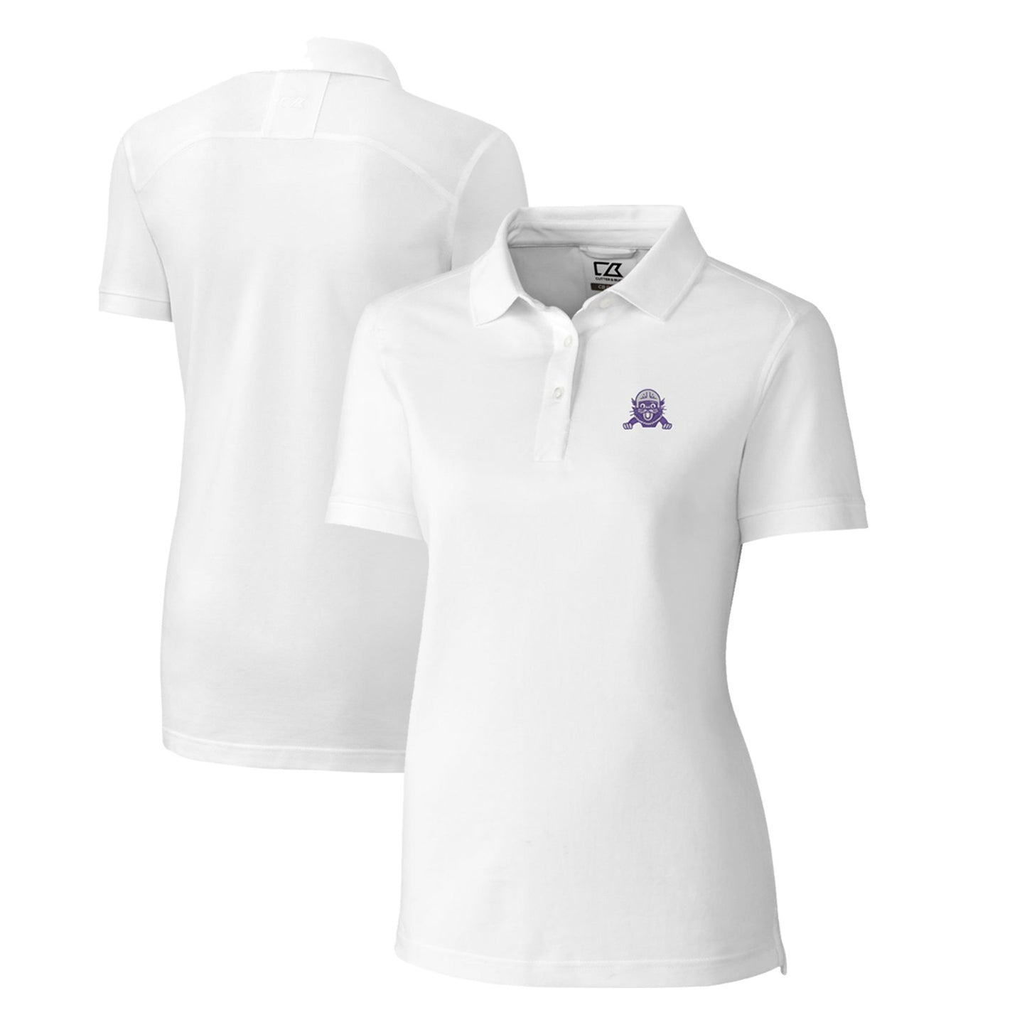 Women's Cutter & Buck White Northwestern Wildcats Advantage Tri-Blend Pique Polo