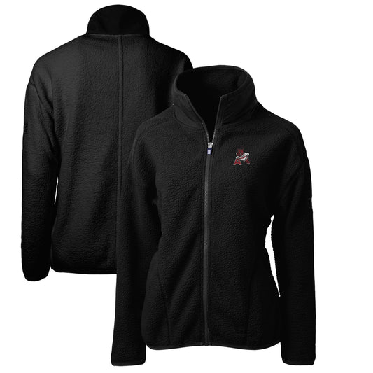 Women's Cutter & Buck Black Arkansas Razorbacks Cascade Eco Sherpa Full-Zip Fleece Jacket