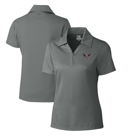 Women's Cutter & Buck Steel Auburn Tigers CB DryTec Genre Textured Solid Polo