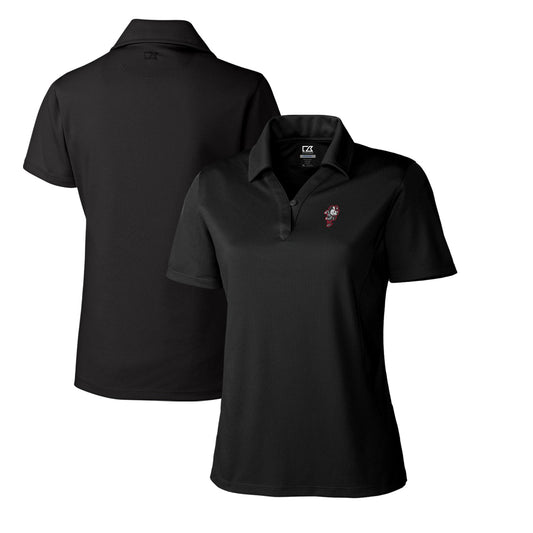 Women's Cutter & Buck Black Ohio State Buckeyes CB DryTec Genre Textured Solid Polo