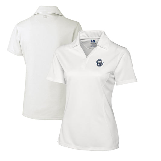 Women's Cutter & Buck White Penn State Nittany Lions CB DryTec Genre Textured Solid Polo