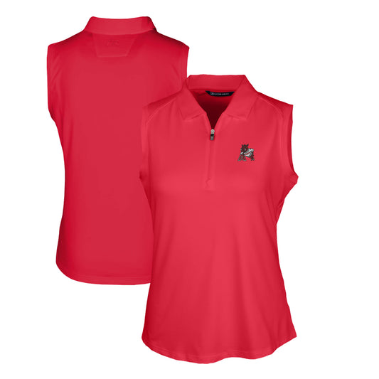 Women's Cutter & Buck Cardinal Arkansas Razorbacks Forge Stretch Sleeveless Polo