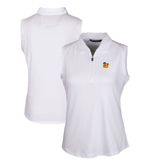 Women's Cutter & Buck White Baylor Bears Forge Stretch Sleeveless Polo