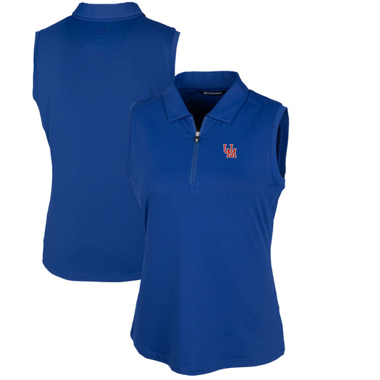 Women's Cutter & Buck Royal Ole Miss Rebels Forge Stretch Sleeveless Polo