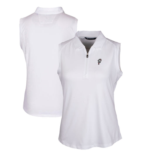 Women's Cutter & Buck White Ohio State Buckeyes Forge Stretch Sleeveless Polo