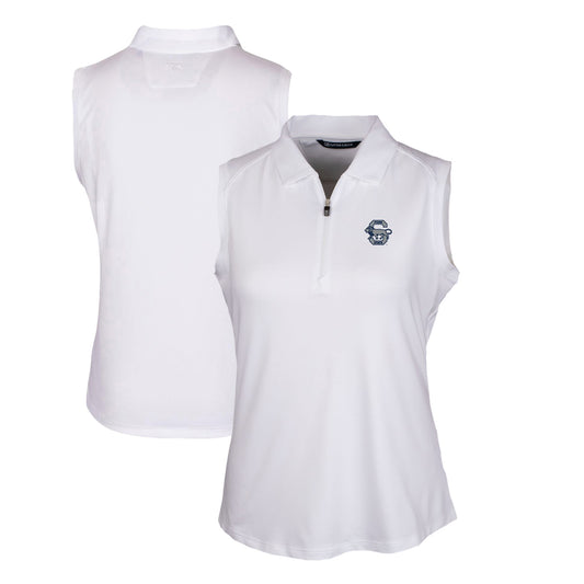 Women's Cutter & Buck White Penn State Nittany Lions Forge Stretch Sleeveless Polo