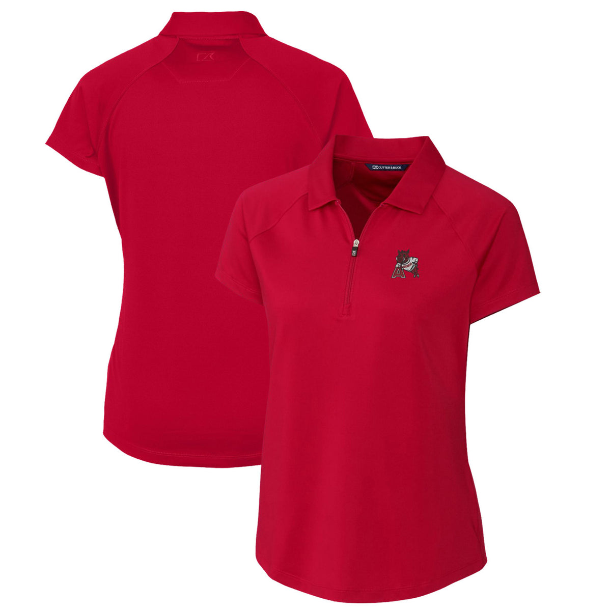 Women's Cutter & Buck Cardinal Arkansas Razorbacks Forge Stretch Polo