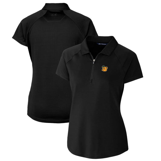 Women's Cutter & Buck Black Baylor Bears Forge Stretch Polo