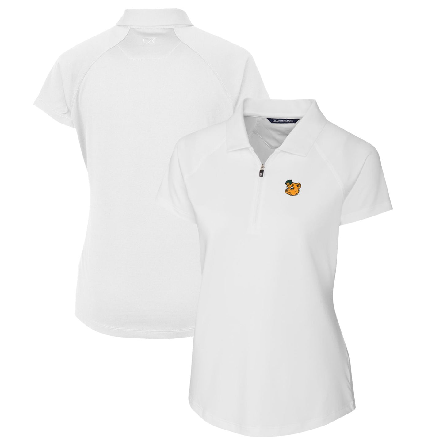 Women's Cutter & Buck White Baylor Bears Forge Stretch Polo