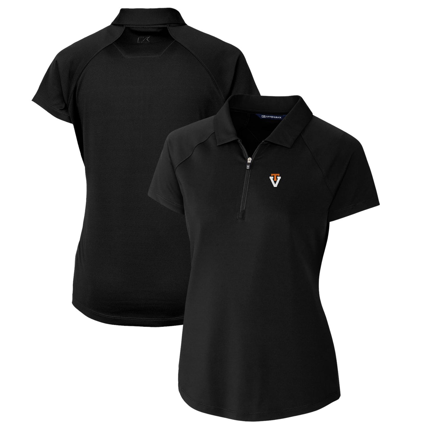 Women's Cutter & Buck Black Virginia Tech Hokies Forge Stretch Polo