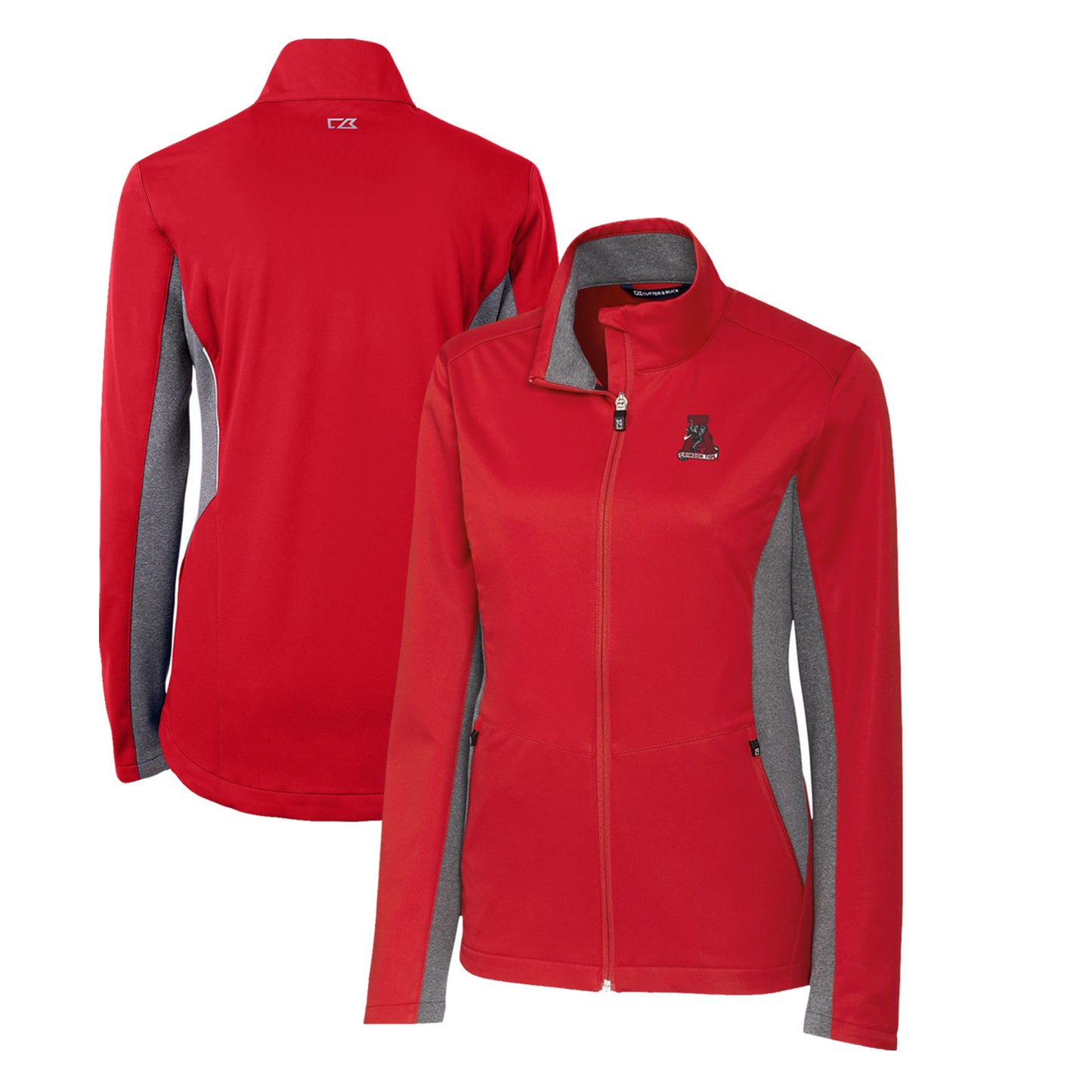 Women's Cutter & Buck Crimson Alabama Crimson Tide Vault Navigate Softshell Full-Zip Jacket