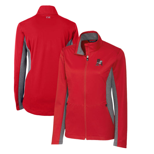 Women's Cutter & Buck Cardinal Arkansas Razorbacks Vault Navigate Softshell Full-Zip Jacket