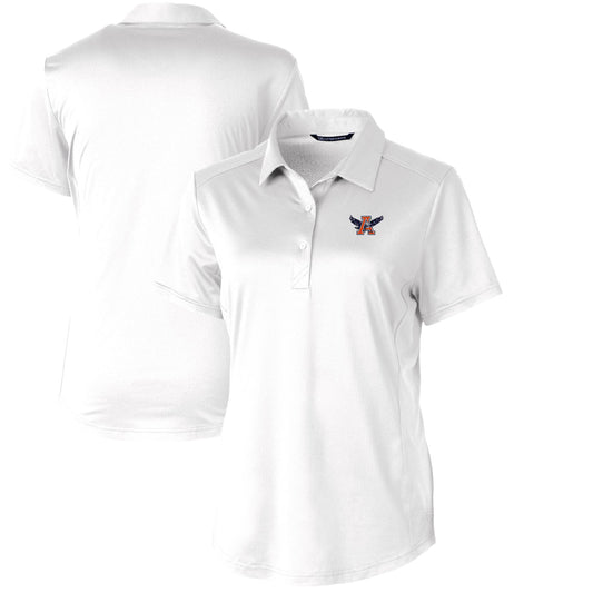 Women's Cutter & Buck White Auburn Tigers Vault Prospect Textured Stretch Polo