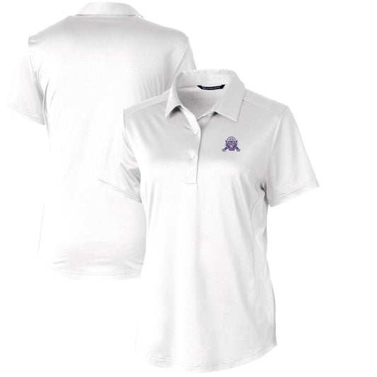 Women's Cutter & Buck White Northwestern Wildcats Vault Prospect Textured Stretch Polo