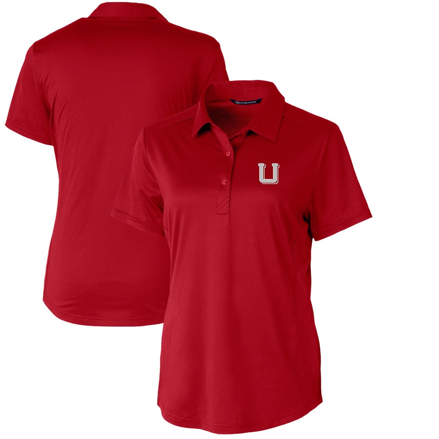 Women's Cutter & Buck Red Utah Utes Vault Prospect Textured Stretch Polo