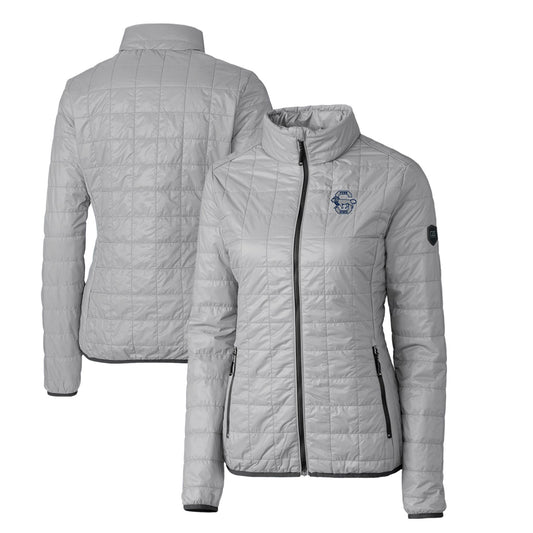 Women's Cutter & Buck Gray Penn State Nittany Lions Vault Rainier PrimaLoft Eco Insulated Full-Zip Puffer Jacket