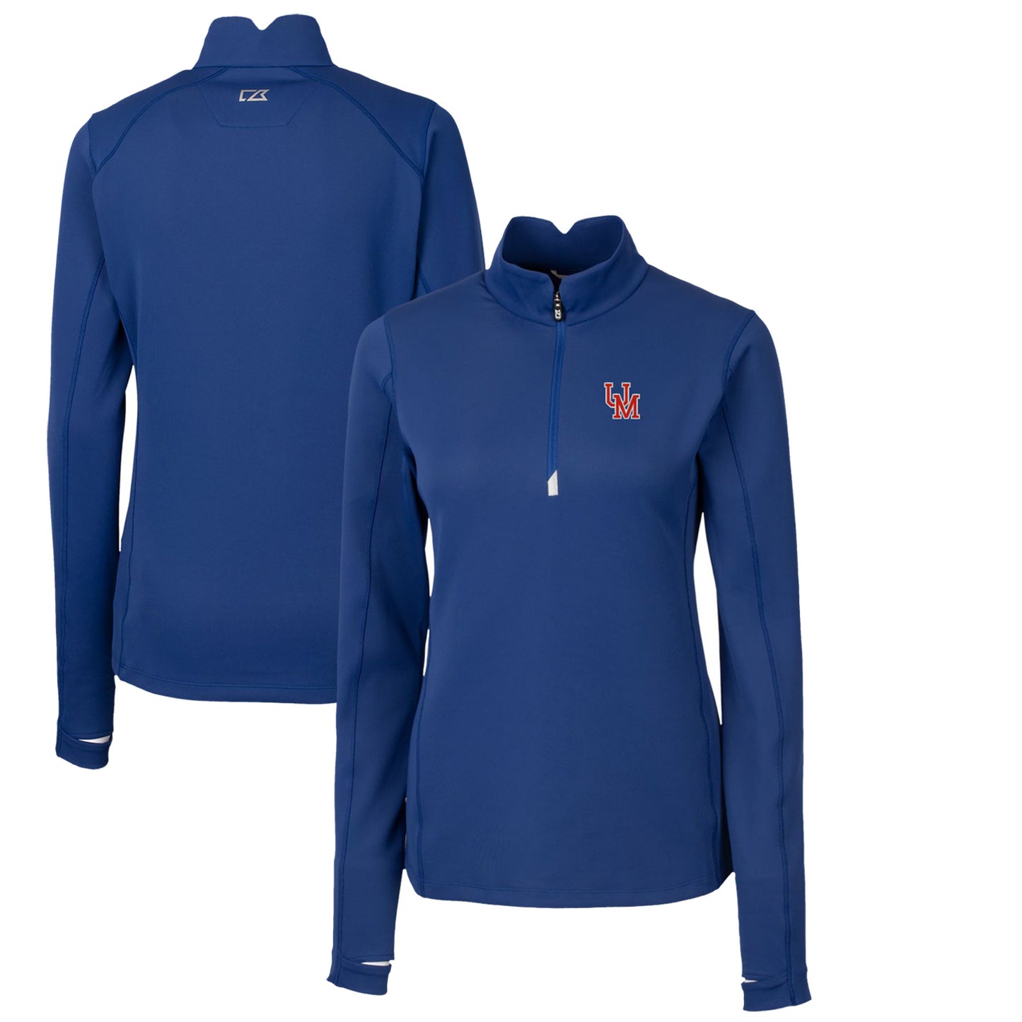 Women's Cutter & Buck Royal Ole Miss Rebels Traverse Stretch Quarter-Zip Pullover Top