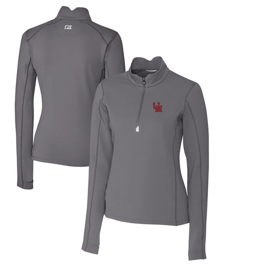 Women's Cutter & Buck Steel Ole Miss Rebels Traverse Stretch Quarter-Zip Pullover Top