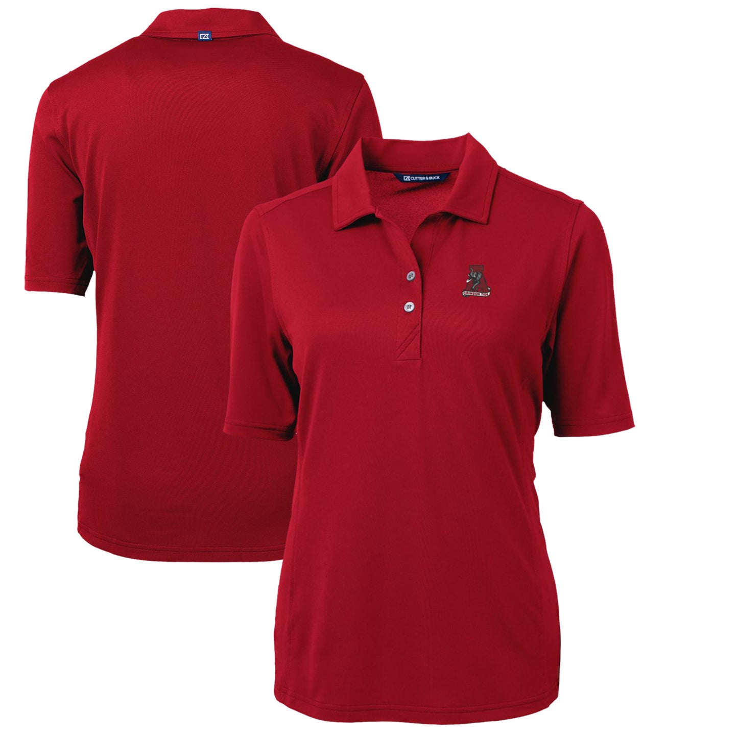 Women's Cutter & Buck Crimson Alabama Crimson Tide Team Virtue Eco Pique Recycled Polo