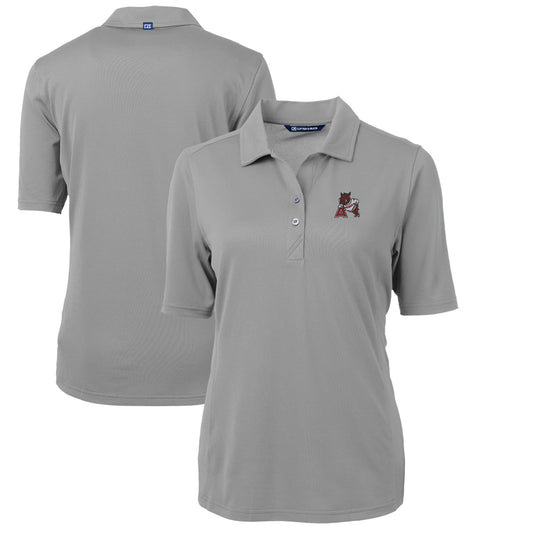 Women's Cutter & Buck Gray Arkansas Razorbacks Team Virtue Eco Pique Recycled Polo