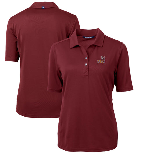 Women's Cutter & Buck Maroon Arizona State Sun Devils Team Virtue Eco Pique Recycled Polo