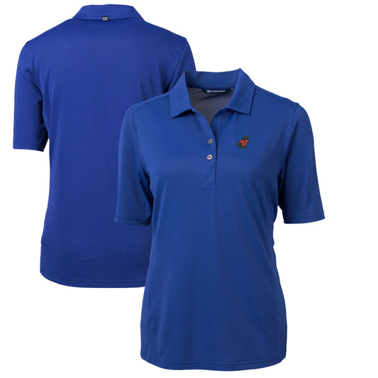 Women's Cutter & Buck Royal Florida Gators Team Virtue Eco Pique Recycled Polo